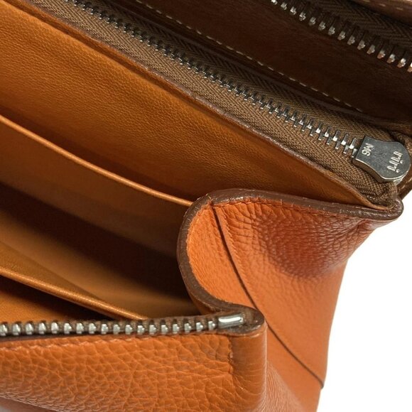 Auth HERMES Yoeh Bag Orange Brown Togo Leather Unconfirmed Shoulder Bag - Picture 16 of 16